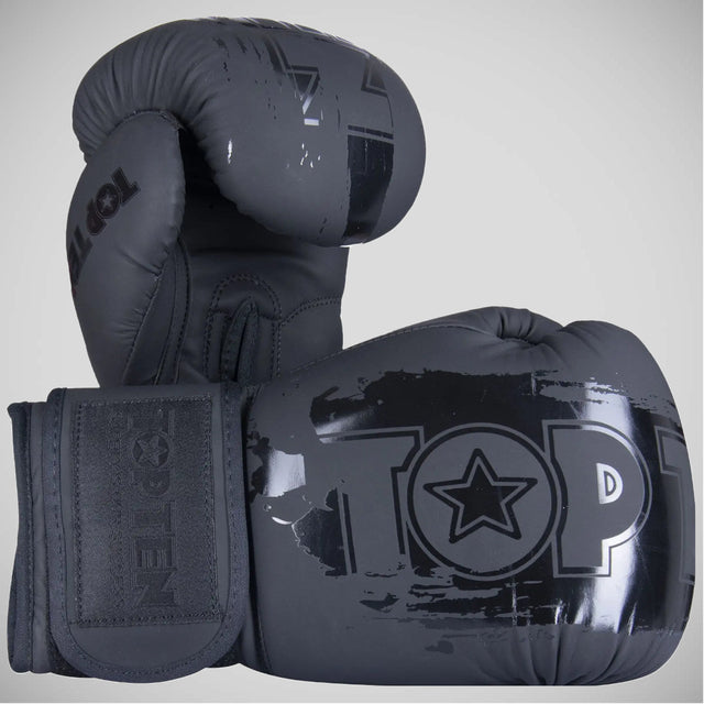 Top Ten Power Ink Black'n'Black Boxing Gloves Black/Black    at Bytomic Trade and Wholesale