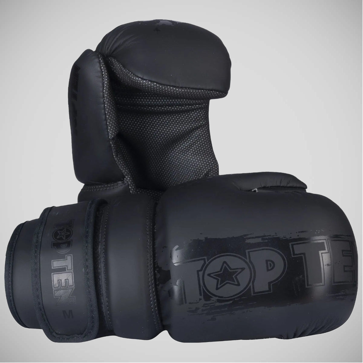 Black/Black Top Ten Power Ink Black'n'Black Pointfighter Gloves    at Bytomic Trade and Wholesale