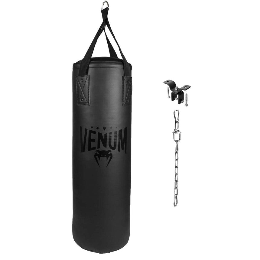 Black/Black Venum Origins Heavy Punch Bag Kit    at Bytomic Trade and Wholesale