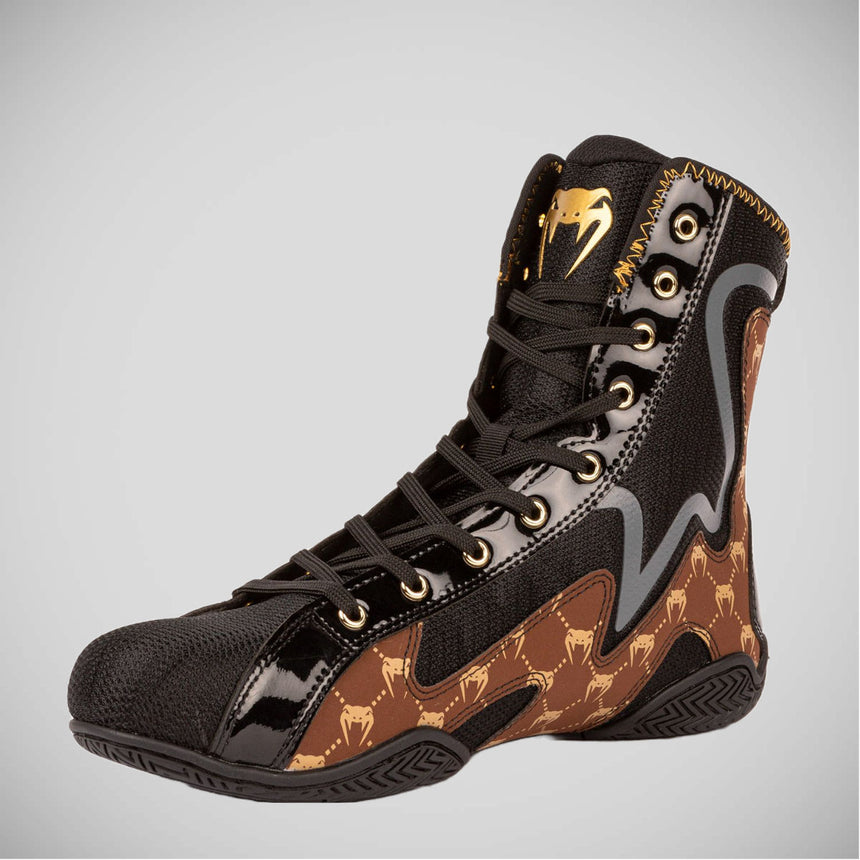 Black/Brown Venum Elite Evo Boxing Shoes    at Bytomic Trade and Wholesale