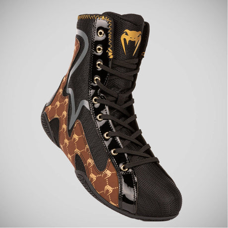 Black/Brown Venum Elite Evo Boxing Shoes    at Bytomic Trade and Wholesale