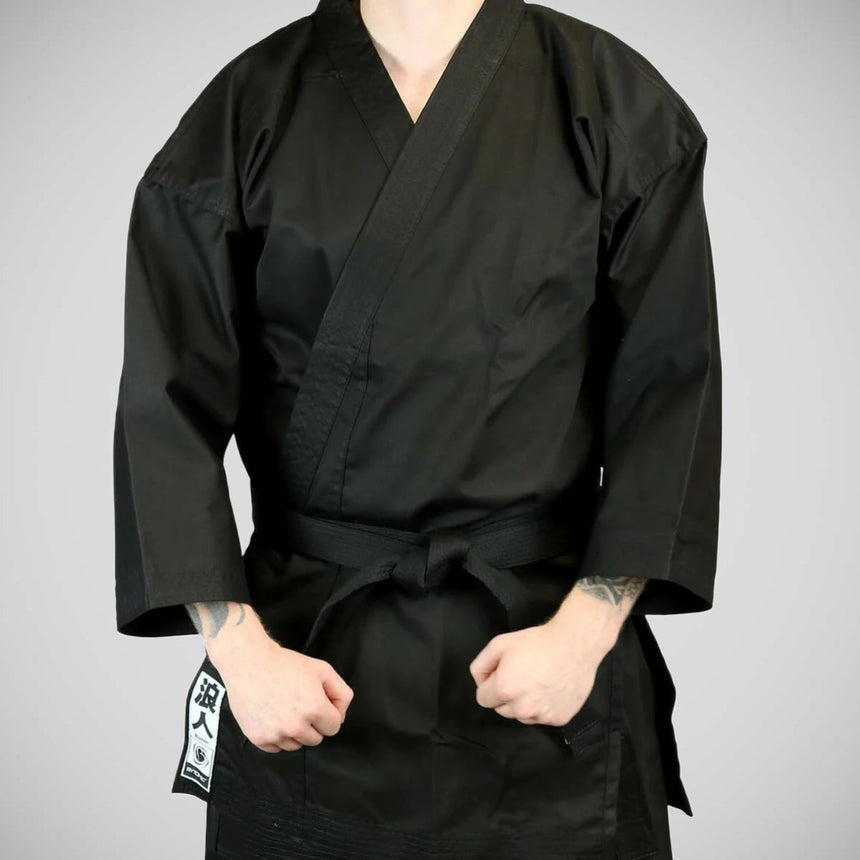 Black Bytomic Ronin Middleweight Karate Uniform    at Bytomic Trade and Wholesale