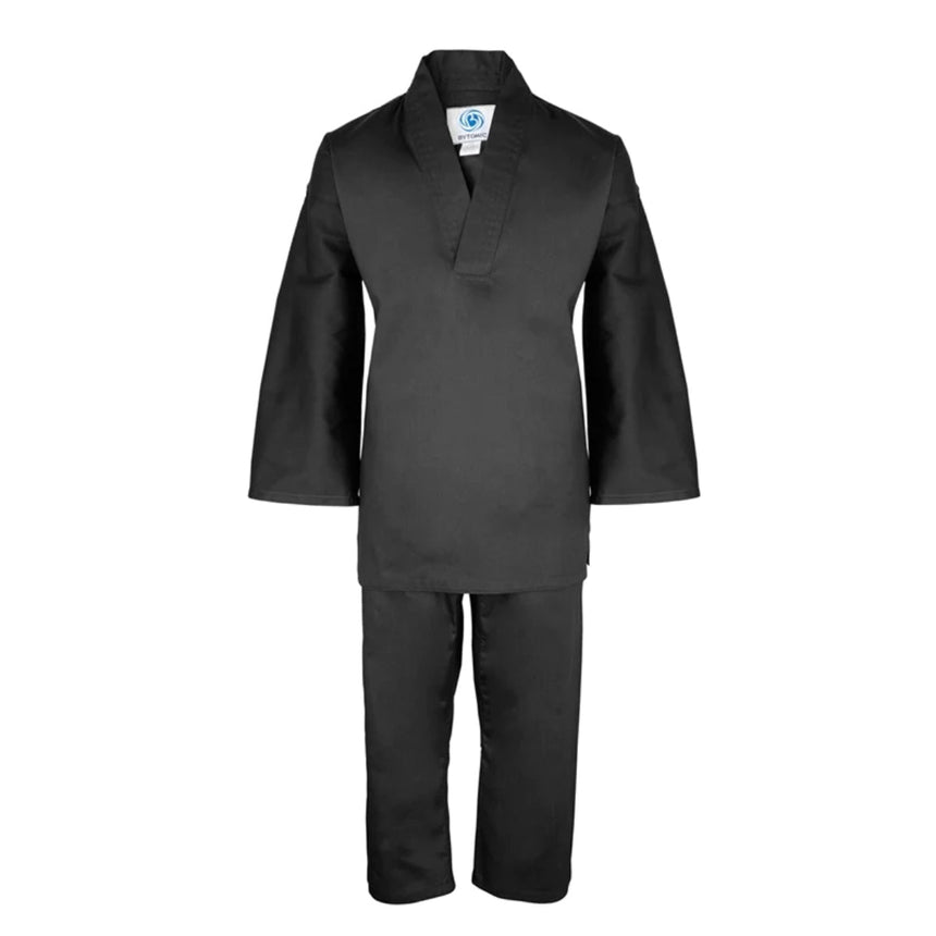 Black Bytomic V-Neck Martial Arts Uniform    at Bytomic Trade and Wholesale