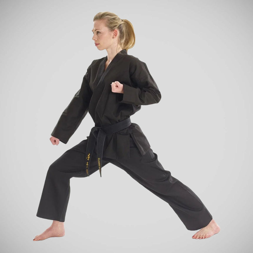 Black Bytomic V-Neck Martial Arts Uniform    at Bytomic Trade and Wholesale