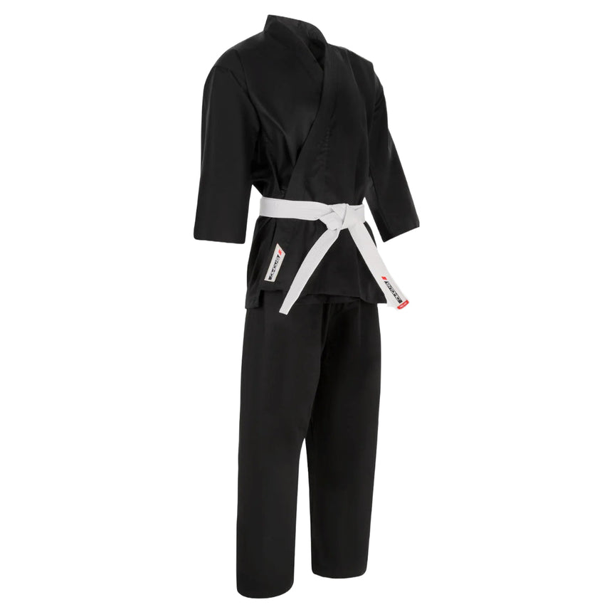 Black Bytomic Red Label 7oz Cotton Karate Uniform    at Bytomic Trade and Wholesale