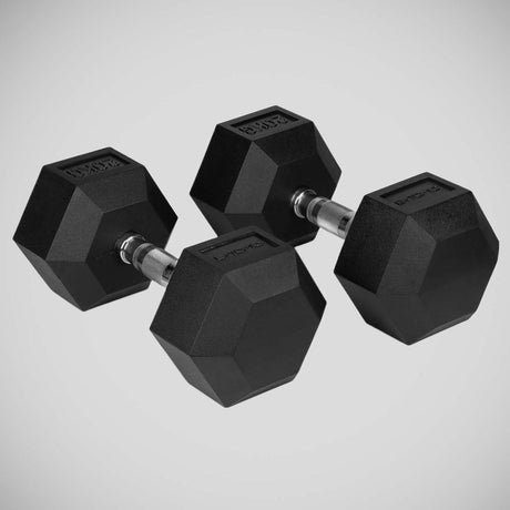 Black Bytomic Rubber 20kg Hexagon Dumbbell Set    at Bytomic Trade and Wholesale