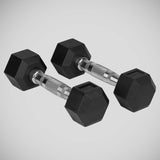 Black Bytomic Rubber 4kg Hexagon Dumbbell Set    at Bytomic Trade and Wholesale