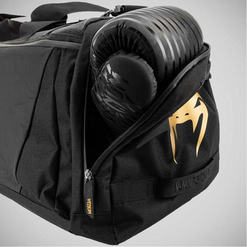 Black/Gold Venum Trainer Lite Evo Sports Bag    at Bytomic Trade and Wholesale