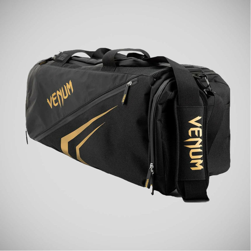 Black/Gold Venum Trainer Lite Evo Sports Bag    at Bytomic Trade and Wholesale