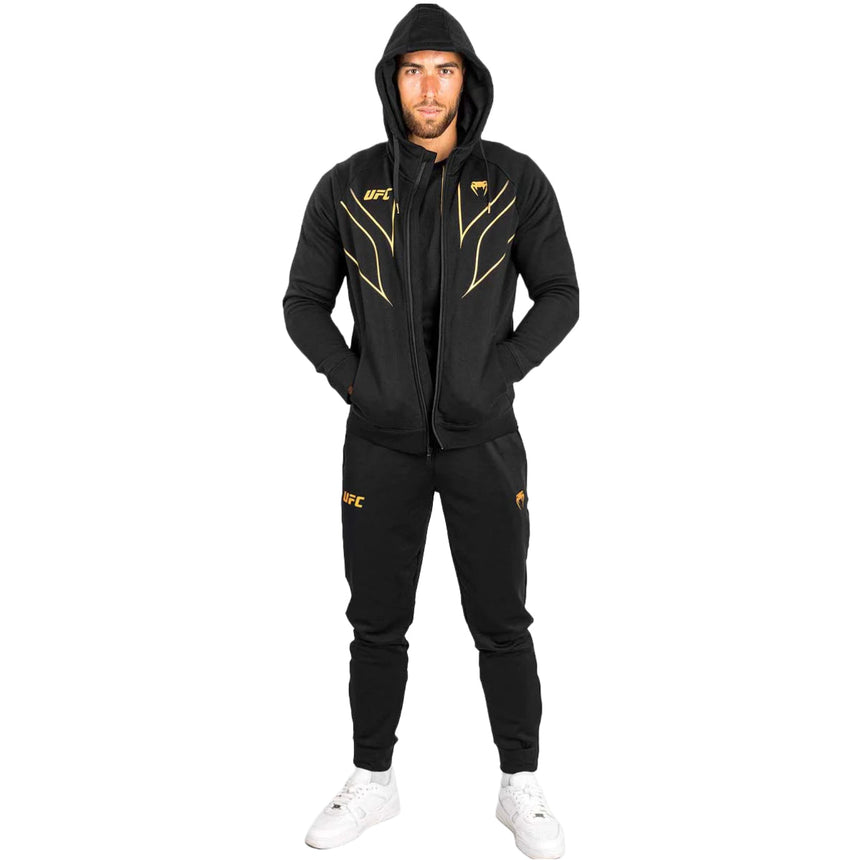 Black/Gold Venum UFC Fight Night 2.0 Replica Full Zip Hoodie    at Bytomic Trade and Wholesale