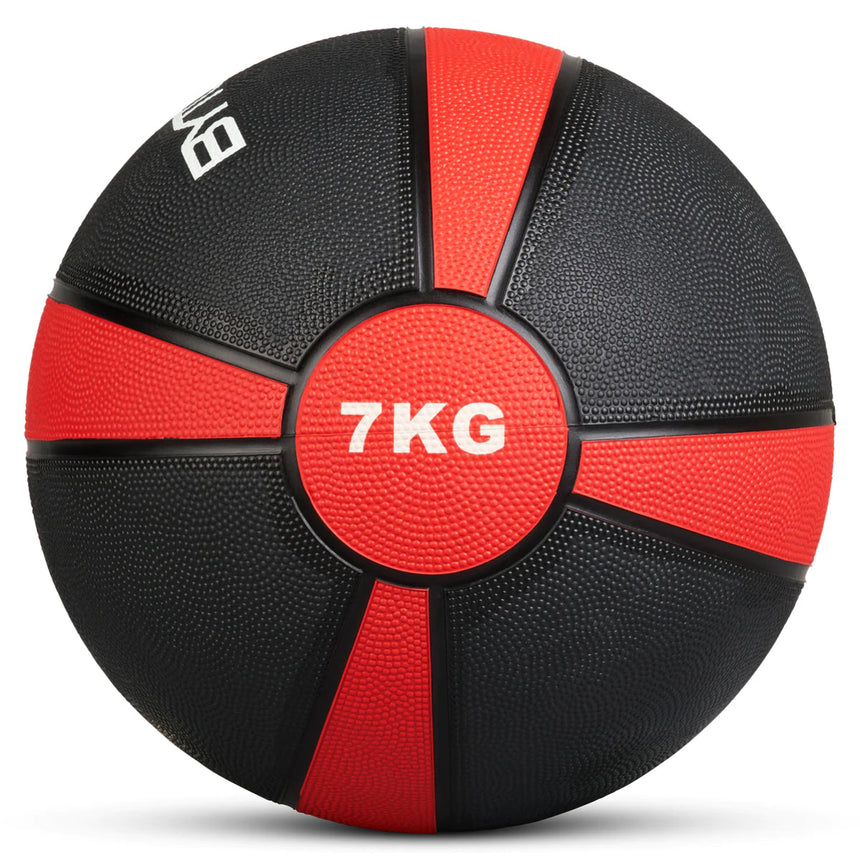 Black/Red Bytomic 7kg Rubber Medicine Ball    at Bytomic Trade and Wholesale