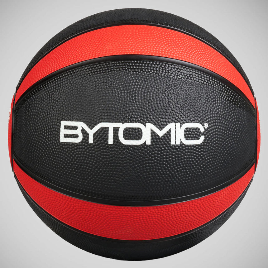 Black/Red Bytomic 7kg Rubber Medicine Ball    at Bytomic Trade and Wholesale