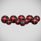 Black/Red Bytomic 9kg Rubber Medicine Ball    at Bytomic Trade and Wholesale