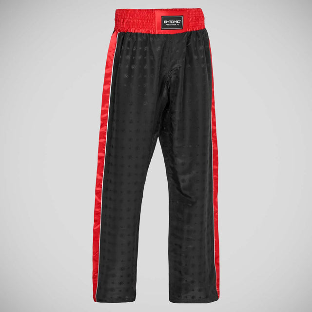 Black/Red Bytomic Performer V2 Adult Kickboxing Pants    at Bytomic Trade and Wholesale