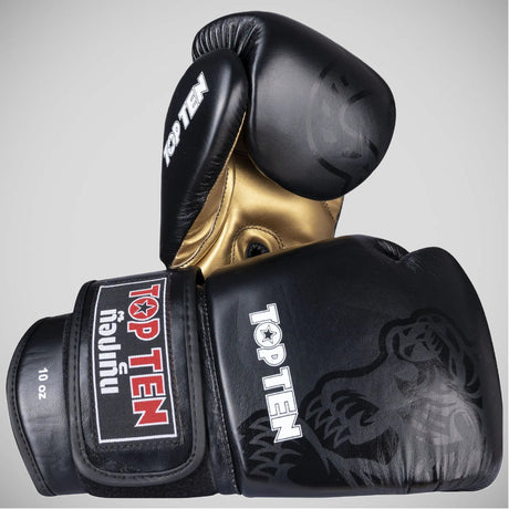 Black Top Ten Ajarn Sparring Gloves    at Bytomic Trade and Wholesale