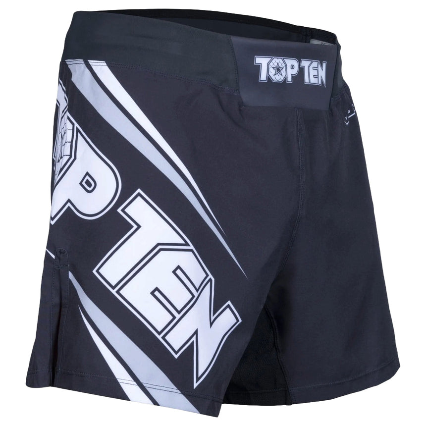 Black Top Ten Fight Team MMA Shorts    at Bytomic Trade and Wholesale