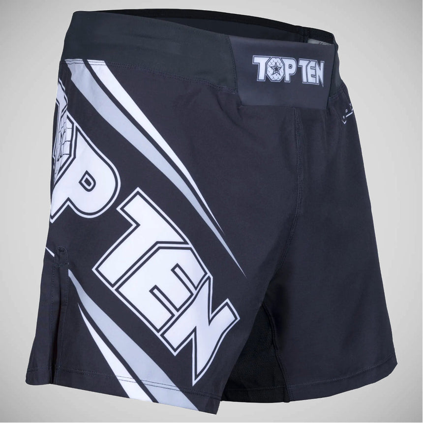 Black Top Ten Fight Team MMA Shorts    at Bytomic Trade and Wholesale