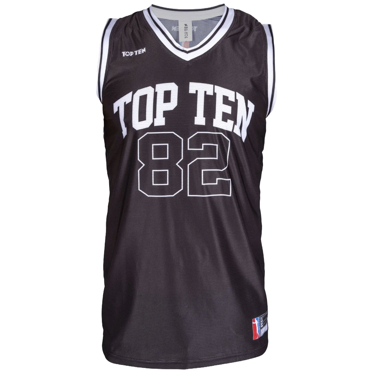 Black Top Ten Fighter Jersey Tank Top    at Bytomic Trade and Wholesale