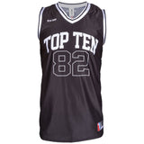 Black Top Ten Fighter Jersey Tank Top    at Bytomic Trade and Wholesale