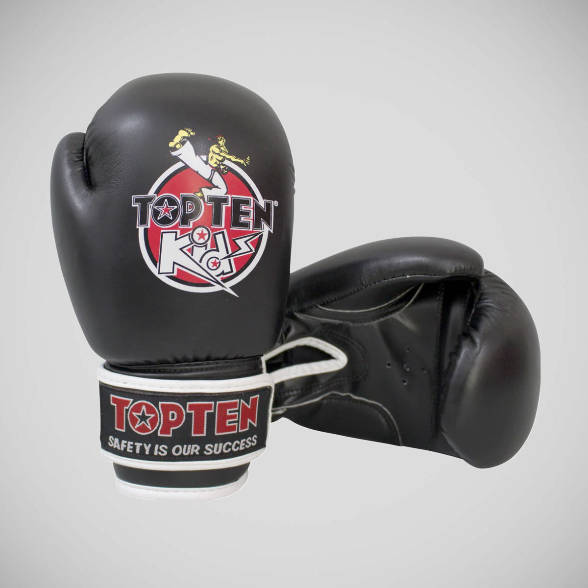 Black Top Ten Kids Boxing Gloves 8oz    at Bytomic Trade and Wholesale
