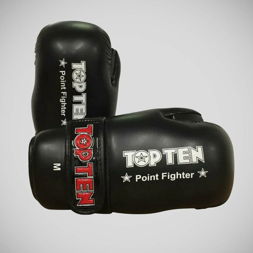 Black Top Ten Pointfighter Gloves    at Bytomic Trade and Wholesale