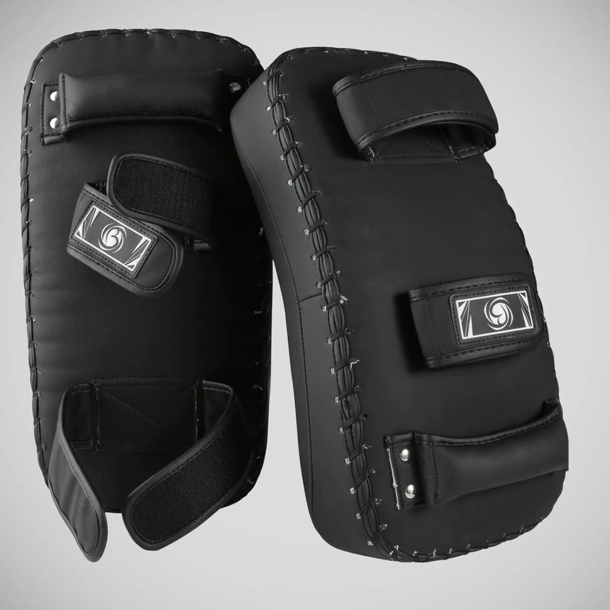 Black/White Bytomic Axis V2 Curved Thai Pads    at Bytomic Trade and Wholesale