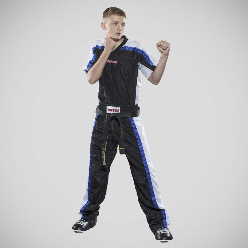 Black/White Top Ten Kids Mesh Kickboxing Pants    at Bytomic Trade and Wholesale