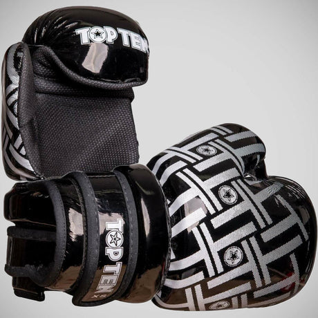 Black/White Top Ten Superlight Prism Glossy Pointfighter Gloves    at Bytomic Trade and Wholesale