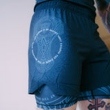 Blue/Black Fumetsu Mjolnir Dual Layer Fight Shorts    at Bytomic Trade and Wholesale