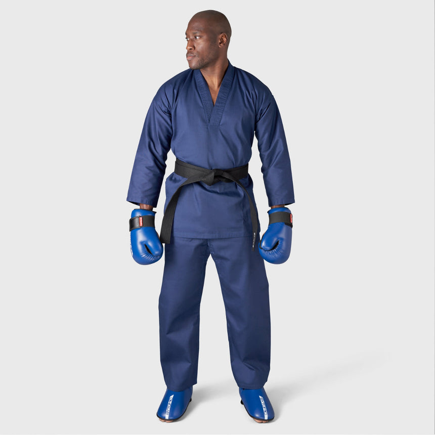 Blue Bytomic Red Label V-Neck Adult Martial Arts Uniform    at Bytomic Trade and Wholesale