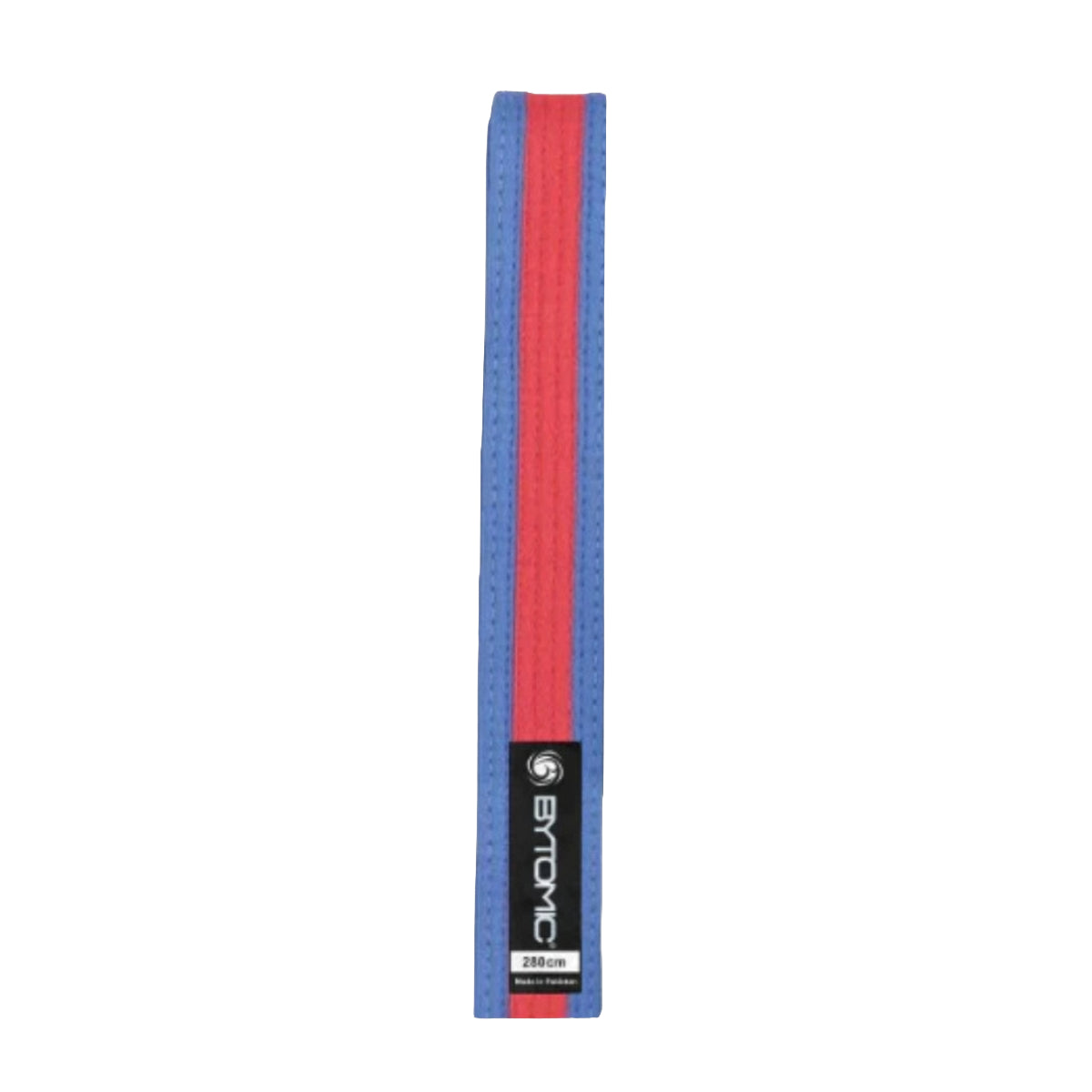 Blue/Red Bytomic 100% Cotton Coloured Stripe Martial Arts Belt at Bytomic Trade and Wholesale