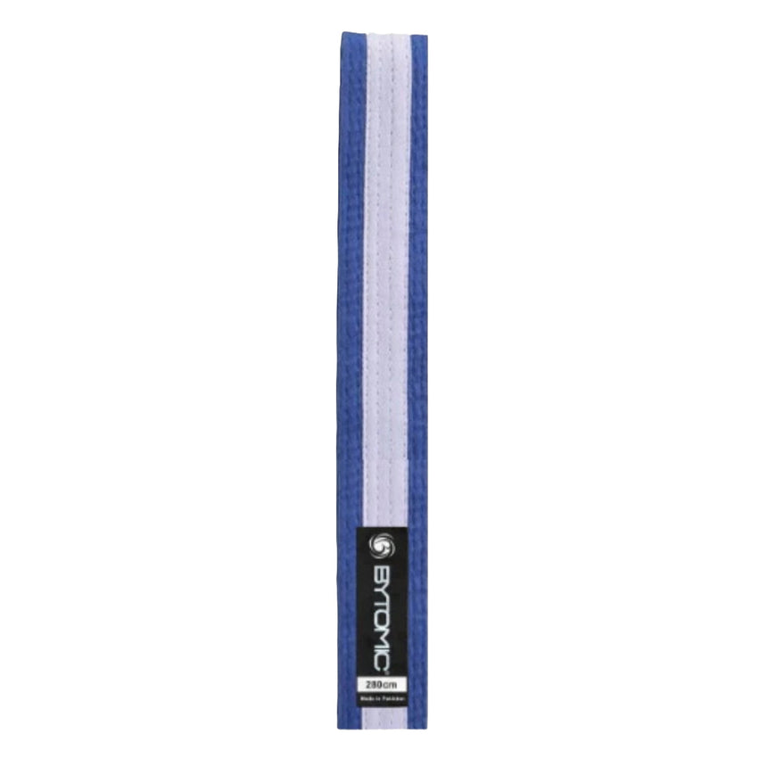 Blue/White Stripe Bytomic Martial Arts Belt    at Bytomic Trade and Wholesale