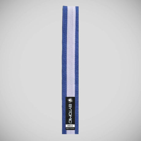 Blue/White Stripe Bytomic Martial Arts Belt    at Bytomic Trade and Wholesale