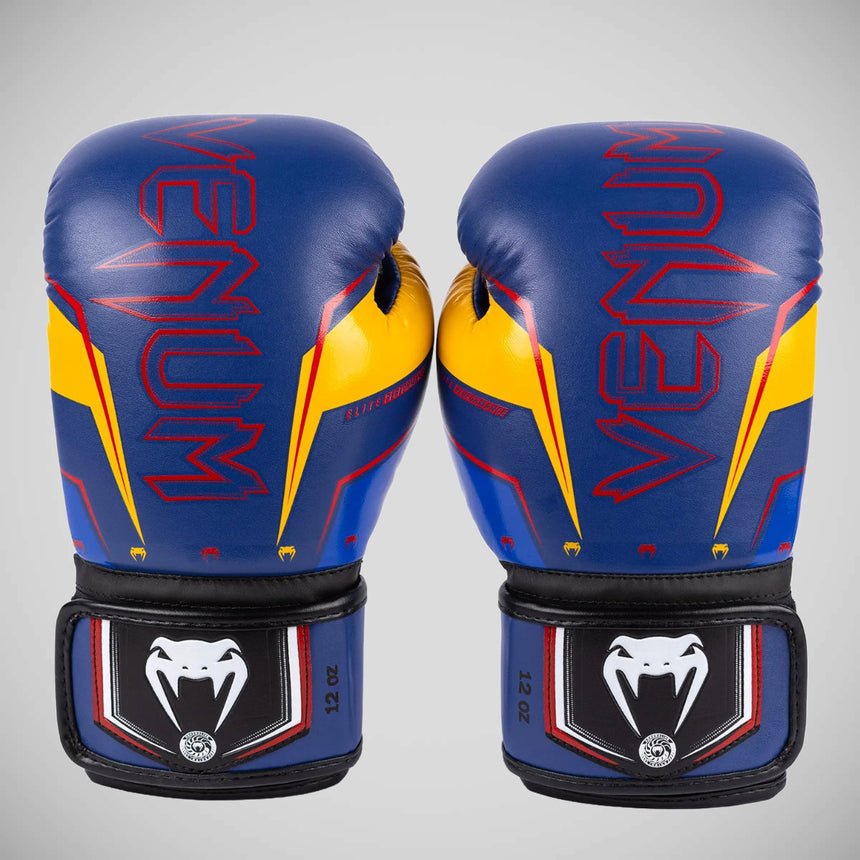 Blue/Yellow Venum Elite Evo Boxing Gloves    at Bytomic Trade and Wholesale