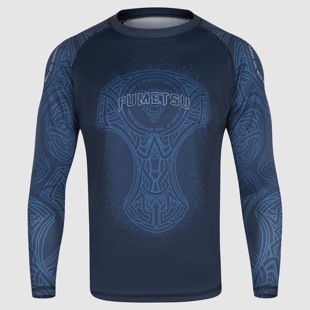 Blue/Black Fumetsu Mjolnir Long Sleeve Rash Guard    at Bytomic Trade and Wholesale