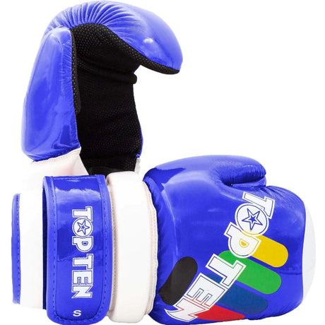 Blue Top Ten Glossy Block ITF Pointfighter Glove    at Bytomic Trade and Wholesale