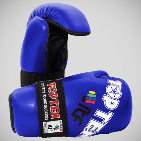 Blue Top Ten Open Hand ITF Gloves    at Bytomic Trade and Wholesale