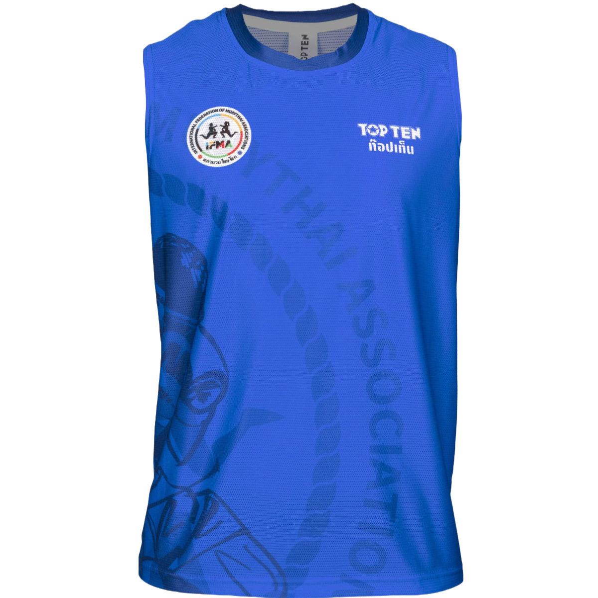 Blue Top Ten Salamaa IFMA Tank Top    at Bytomic Trade and Wholesale