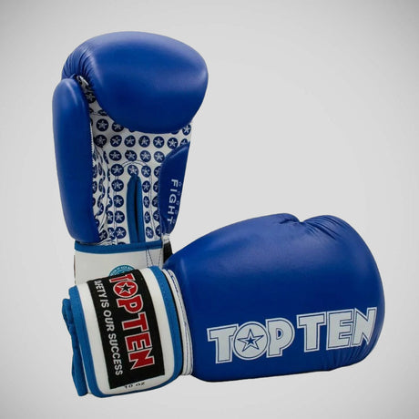 Blue/White Top Ten Fight Boxing Gloves    at Bytomic Trade and Wholesale