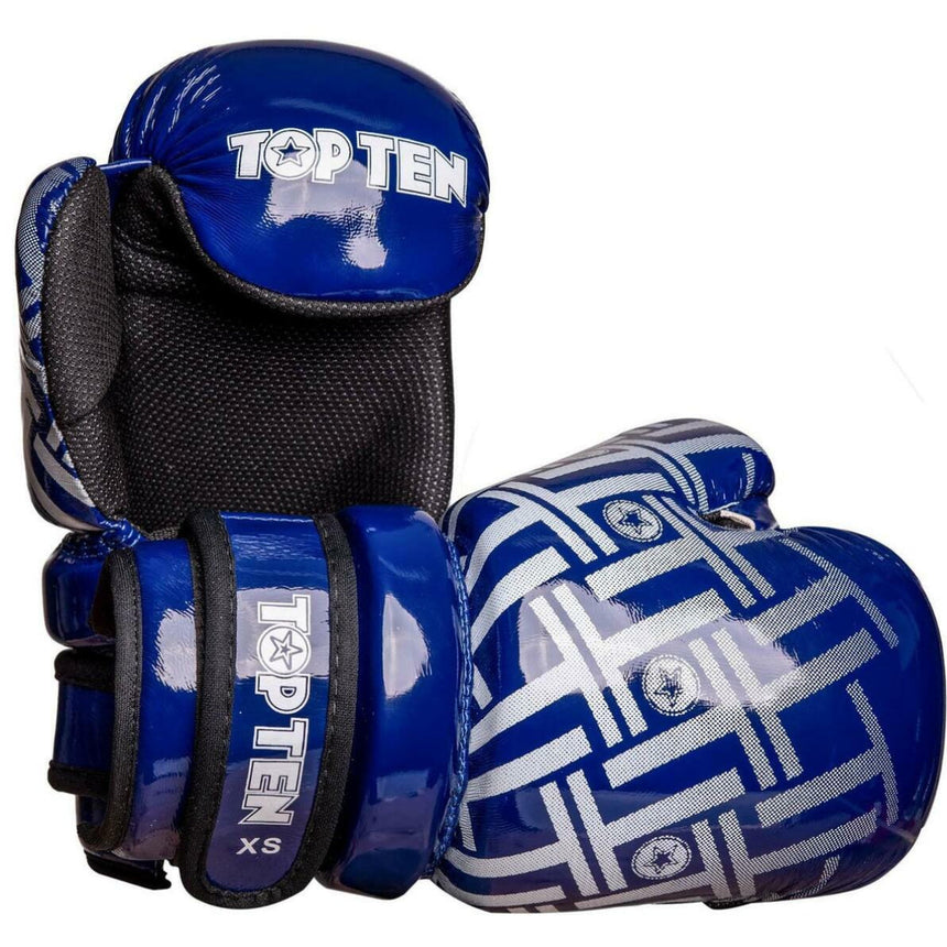 Blue/White Top Ten Superlight Prism Glossy Pointfighter Gloves    at Bytomic Trade and Wholesale