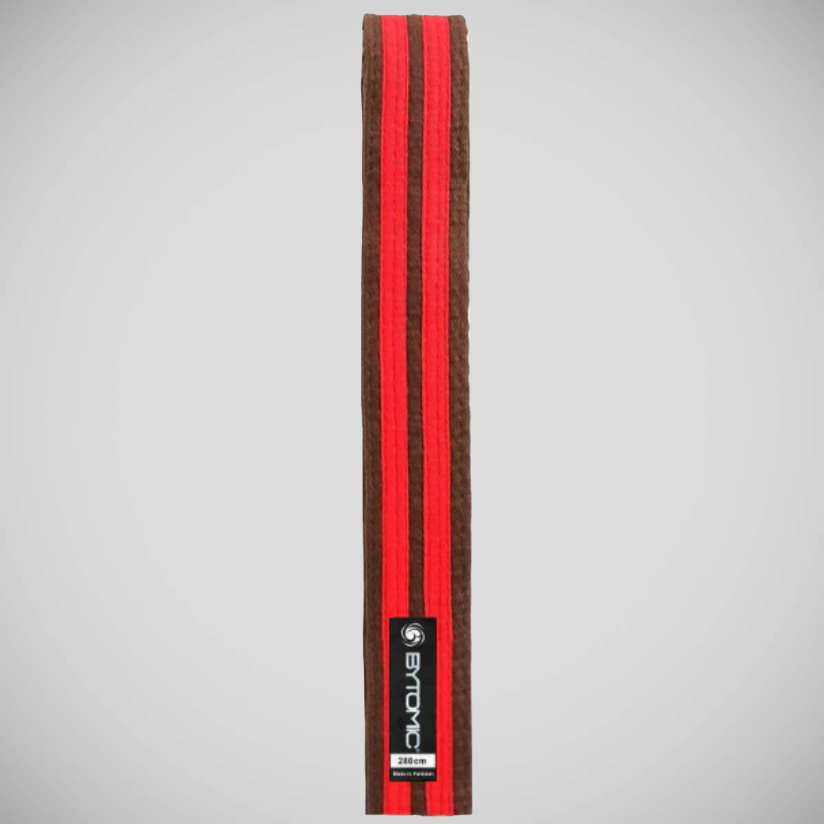 Brown/Red Bytomic 100% Cotton Double Stripe Belt at Bytomic Trade and Wholesale