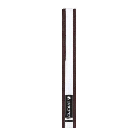 Brown/White Stripe Bytomic 100% Cotton Martial Arts Belt at Bytomic Trade and Wholesale