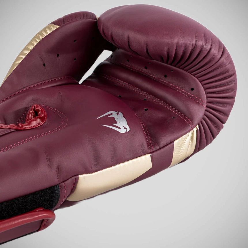 Burgundy/Gold Venum Elite Boxing Gloves    at Bytomic Trade and Wholesale