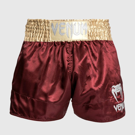 Venum Classic Muay Thai Shorts Burgundy/Gold/White    at Bytomic Trade and Wholesale