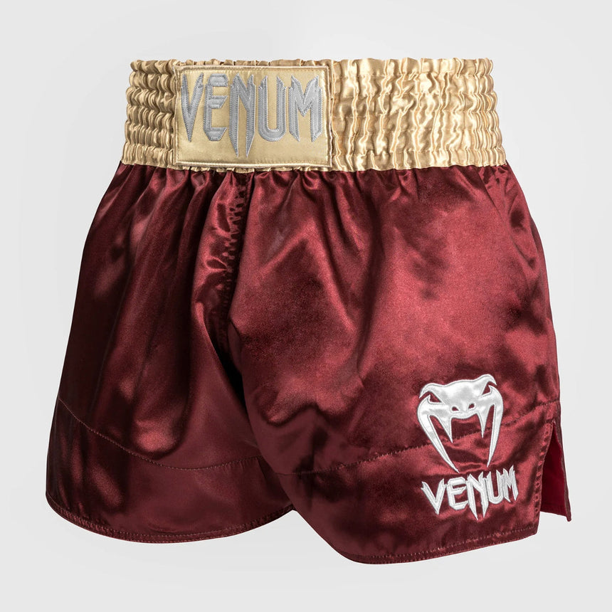 Venum Classic Muay Thai Shorts Burgundy/Gold/White    at Bytomic Trade and Wholesale