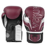 Burgundy/Silver Venum Elite Evo Boxing Gloves    at Bytomic Trade and Wholesale