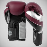 Burgundy/Silver Venum Elite Evo Boxing Gloves    at Bytomic Trade and Wholesale