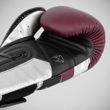 Burgundy/Silver Venum Elite Evo Boxing Gloves    at Bytomic Trade and Wholesale