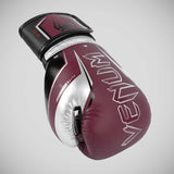 Burgundy/Silver Venum Elite Evo Boxing Gloves    at Bytomic Trade and Wholesale