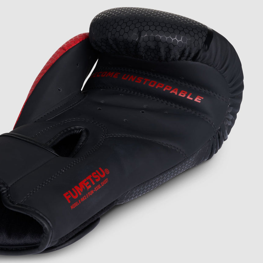 Black/Red Fumetsu Ghost MK2 Boxing Gloves    at Bytomic Trade and Wholesale